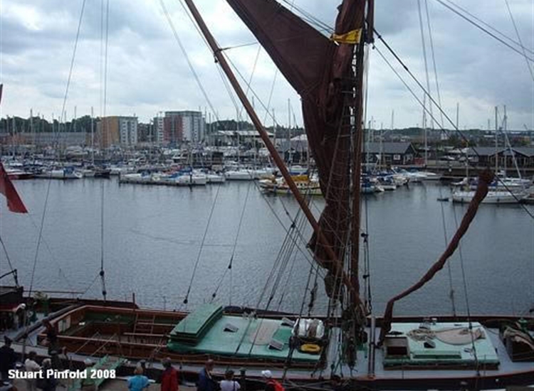 Charter Barge in Ipswich docks