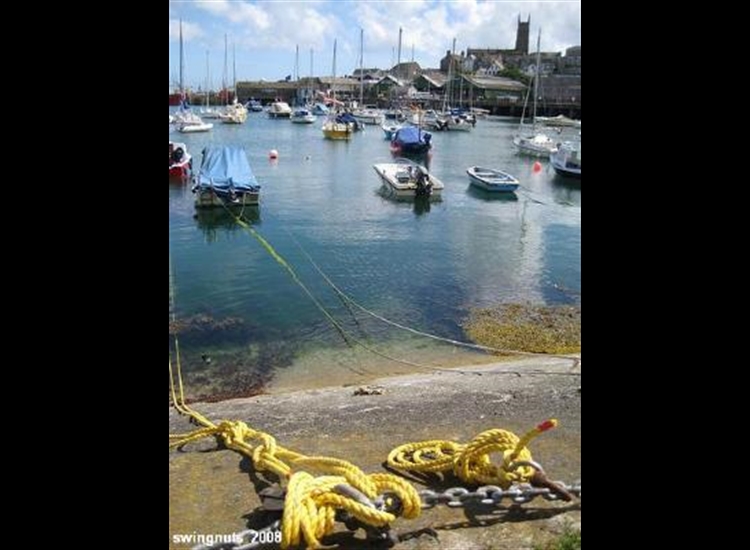 Photo looking into the drying harbour