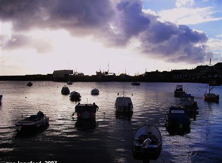 The drying harbour at dusk
