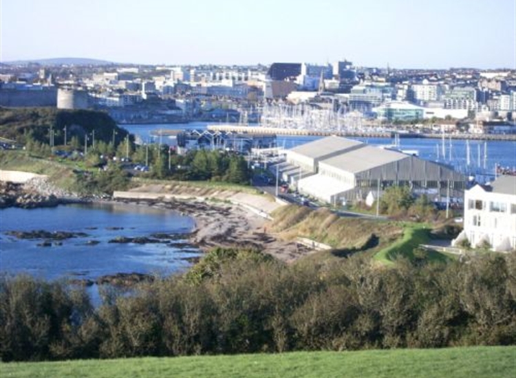 Looking across from Mount Batten towards QAB