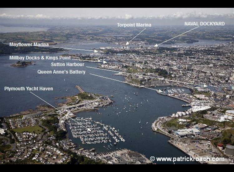 Plymouth Marinas looking WNW