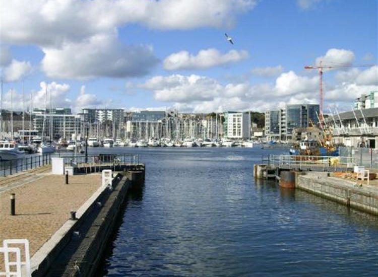 The lock into Sutton Harbour 