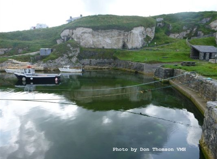 Ballintoy Inner Harbour - note cat's cradle of shore lines