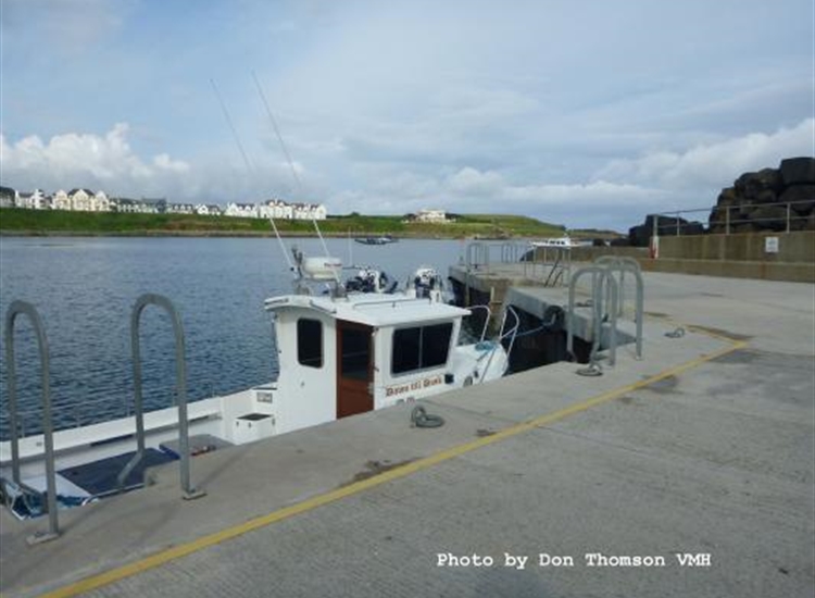 Improved harbour wall at Portballintrae