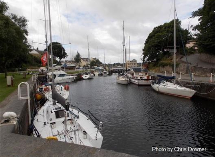 Port Dinorwic Marina looking West from the bascule bridge