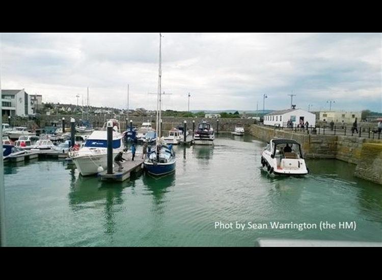 Porthcawl looking into the marina from the lock