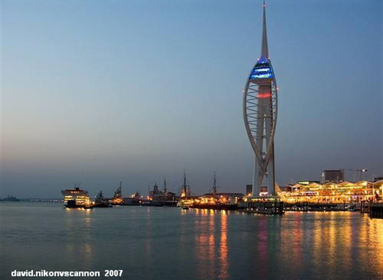 Spinnaker Tower & Gunwharf Quays, Portsmouth. East Side of entrance. 