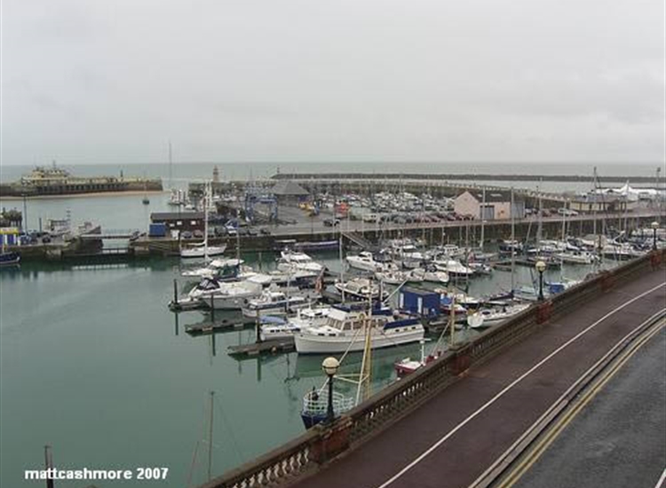 Inner Locked Harbour, showing flap gate and bridge