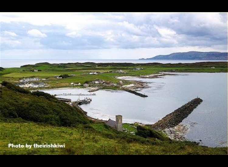 Rathlin Harbour from NW.