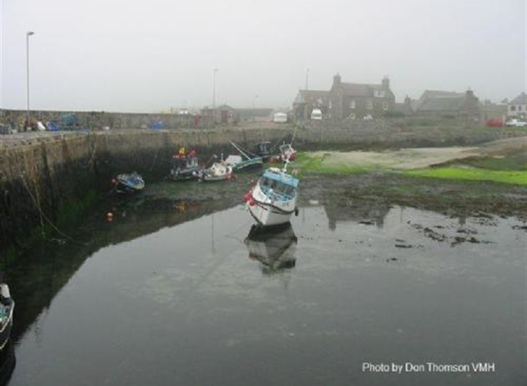 Rosehearty inner harbour looking Eastwards at Half tide