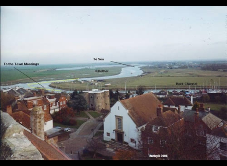 7.Rock Channel in foreground and R.Rother, leading to sea. Taken from Rye Church