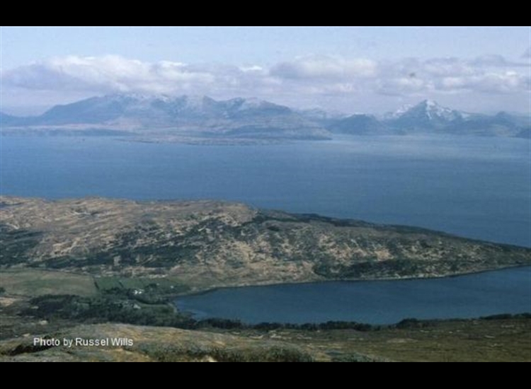 Rum. Looking North over Loch Scresort.