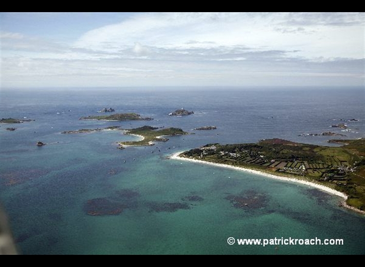 North end of the Scilly Islands. St Martin', Teal, St Helens and Round Island