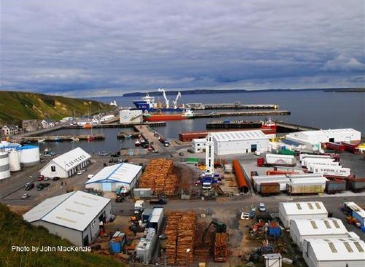 Scrabster Looking NE with Dunnet Head middle left.