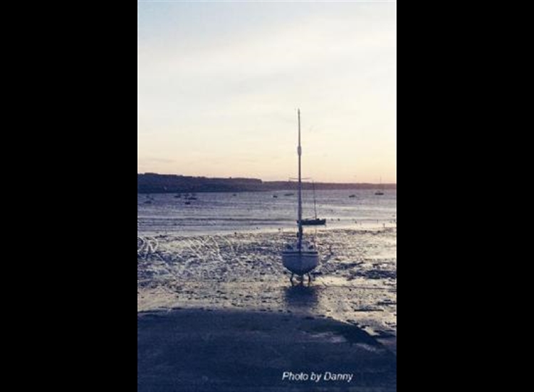 Low water in the Skerries. Note vehicle tracks; it goes out a lot further