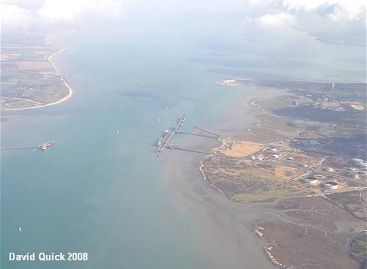 8.Oil Terminal and Calshot Spit on Right, looking south