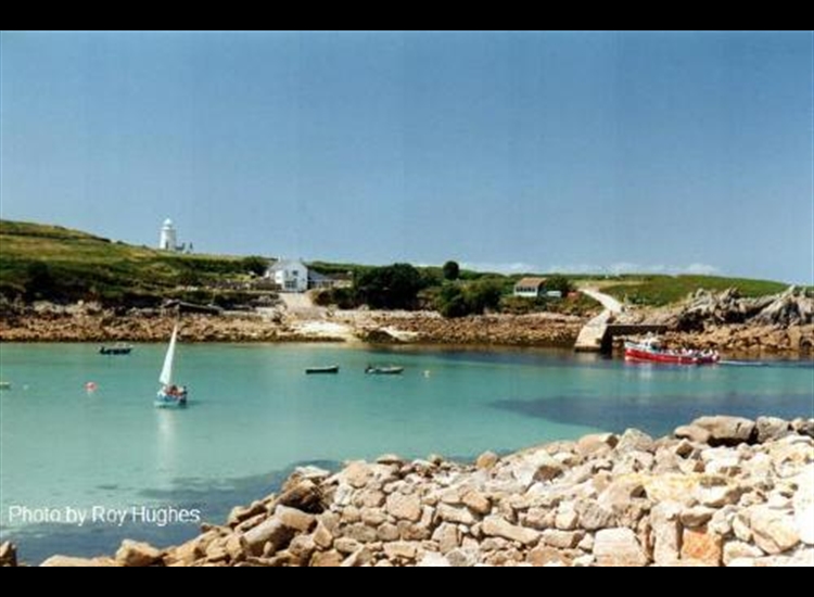 Porth Conger jetty from Gugh. Twenty years ago