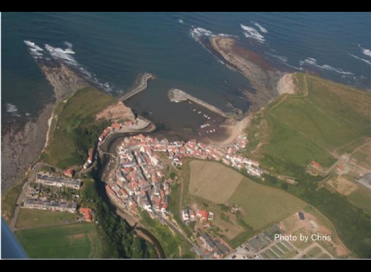 Aerial of Staithes from the South