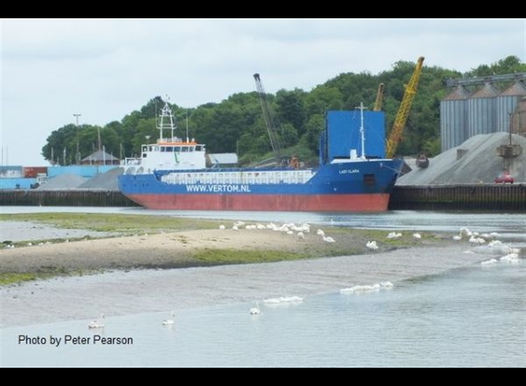 Cargo vessel at Mistley