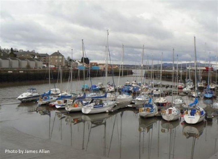 Tayport harbour looking NW towards entrance