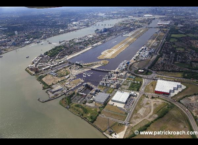 Gallions Point Looking upriver towards the Dome