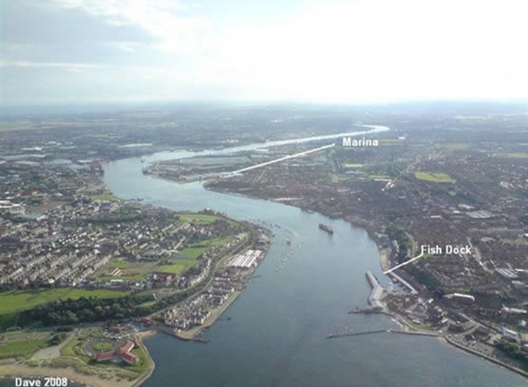 Aerial Photo of the Entrance to the River Tyne