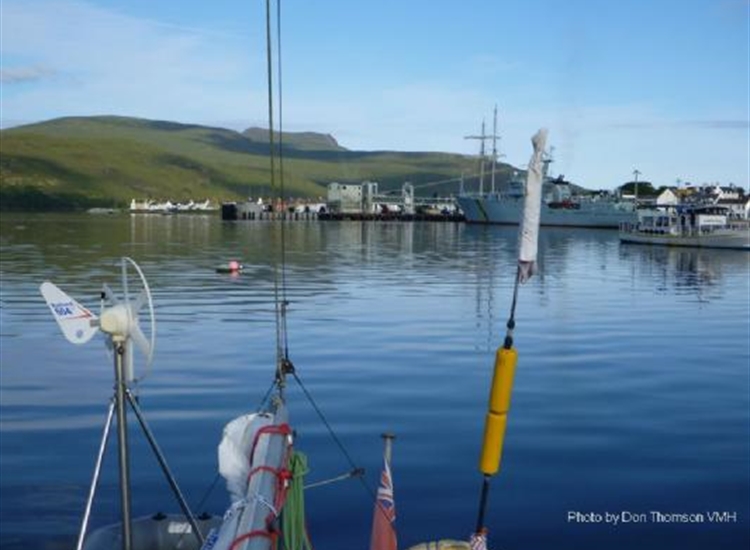 Ullapool piers from the moorings