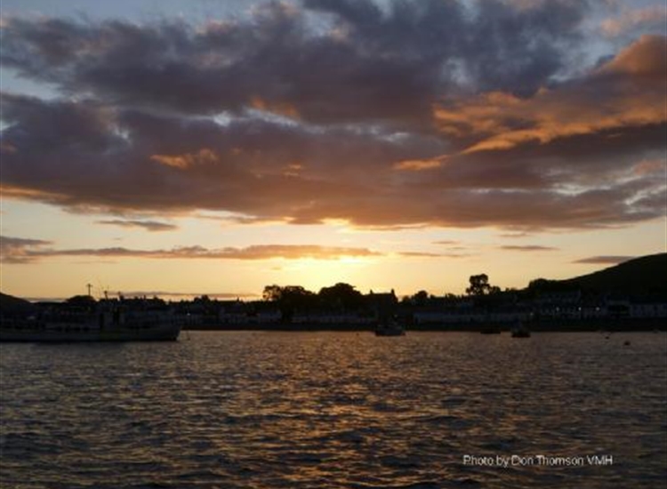 Ullapool shoreline from the moorings
