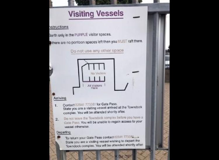 Sign from WPT harbour