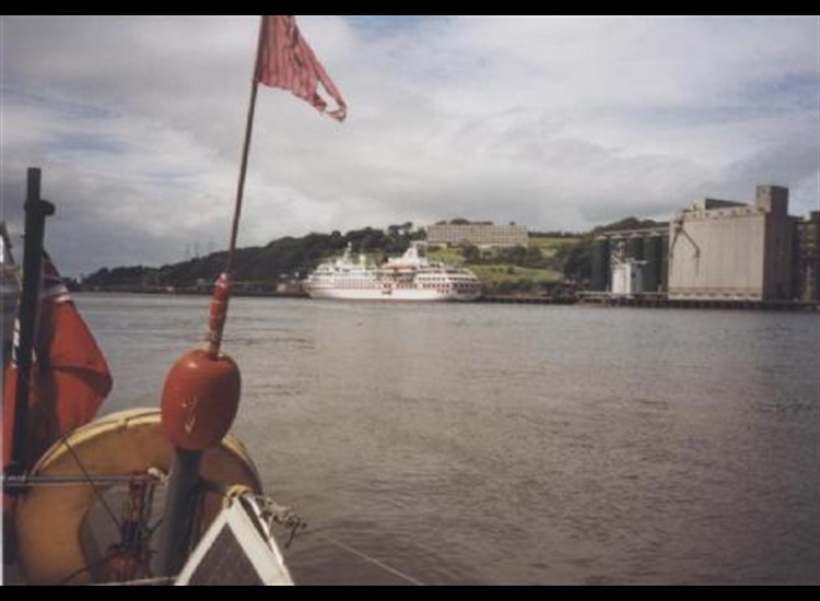 Cruise Ship tied on North Side of Waterford Harbour