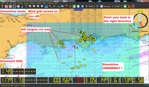 Getting Started 6.  qtVlm prepares route (+ simulator)